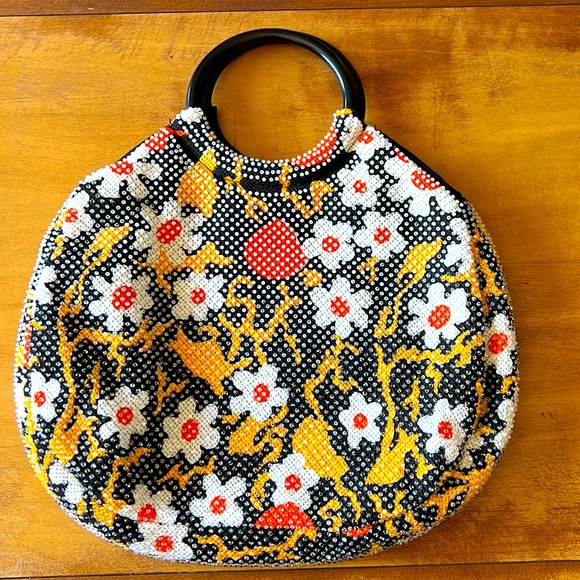 Vintage Floral Beaded Bag - Picture 1 of 10